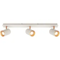 Briloner Era – Opbouwspot – plafondlamp – 3-lichts – kantelbaar – GU10 fitting – lichtgrijs-coffee – 80 x 8 x 14,4 cm