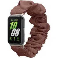 Kwmobile elastisch bandje voor smartwatch - geschikt voor Samsung Galaxy Fit 3 - Horlogebandje van katoen - In druivenblauw