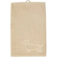 Cawö Handdoek We love Dogs Companion Nature/Beige (Set van 3)