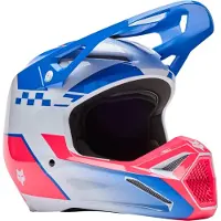 FOX V1 Collect Blauw Roze Crosshelm Maat 2XL