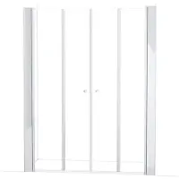 Maxaro Zircon Comfort Douchedeur | 185 cm Chroom Helder glas Vouwdeur