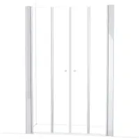 Maxaro Zircon Comfort Douchedeur | 160 cm Chroom Helder glas Vouwdeur