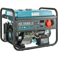 Könner&Sohnen KS 7000E-3, 5000 W, 400 V, 25 liter, benzine, handmatig/elektronisch, 50 Hz