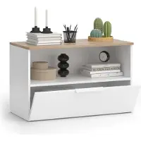 Vicco Wido Sideboard – 80 x 50 cm met 1 gesloten compartiment Wit/Sonoma
