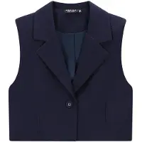 Like Flo gilet donkerblauw Meisjes Polyester Reverskraag Effen - maat 110/116