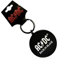 AC/DC - Back In Black Sleutelhanger - Zwart