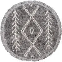 Home67 Vloerkleed new rabat grey rond ø200 cm