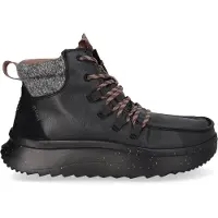 HeyDude Boots Women Wendy Peak Apres Coated Canvas Black / Black-Schoenmaat 39