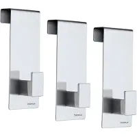 Blomus Ophanghaak MENOTO, set van 3 stuks, gemonteerd over de deur, mat staal,