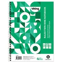 Viking Collegeblok A4+ Gelinieerd Dubbeldraads Zijgebonden Soepele kaft Geperforeerd 160 Pagina's 80 Vellen