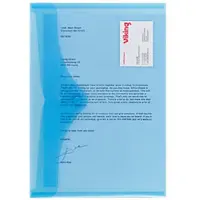 Viking Documentmap A4 Drukknop PP (Polypropeen) Staand en Liggend 23,5 (B) x 33,5 (H) cm Blauw 5 Stuks