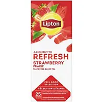 Lipton Aardbei Zwarte Thee 25 Theezakjes