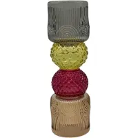 Mansion Atmosphere Kandelaar Amy 4-kleurig 7,5x7,5x23cm Multi multi Glas