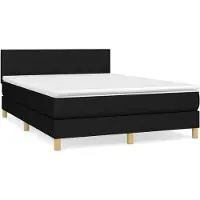 Syfax Boxspring met matras stof zwart 140x190 cm