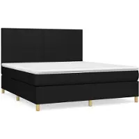 Syfax Boxspring met matras stof zwart 160x200 cm