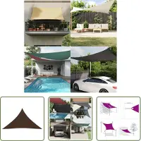 The Living Store Zonnezeil - PU-gecoat oxford stof - 5x5x6m - bruin