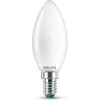 Philips UltraEfficient LED lamp - 60W - E14 fitting - Warmwit licht: 2700K - Mat glas - B35 kaarslamp - Lange levensduur
