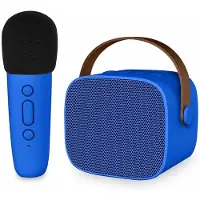 IMoshion Karaoke Set voor Kinderen en Volwassenen - Bluetooth Speaker met Draadloze Microfoon - Cobalt Blauw