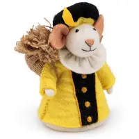 Sjaal met Verhaal Sinterklaas Decoratie Sint Pietermuis Geel 11 X 13 X 17 Cm