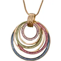 Charme Bijoux Ketting -gekleurde spiraal - goudkleurig-