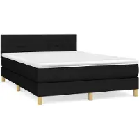 Syfax Boxspring met matras stof zwart 140x190 cm