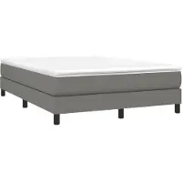Syfax Boxspring met matras stof donkergrijs 160x200 cm