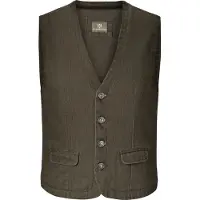 Jan Vanderstorm Regular Fit Vest olijf, Effen