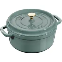 Staub La Cocotte ronde pan gietijzer 3,8 L Eucalyptus hout