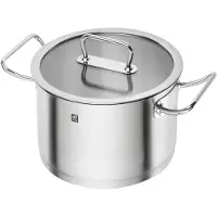 Zwilling pro pan hoog met glasdeksel roestvrij staal 6,2 L