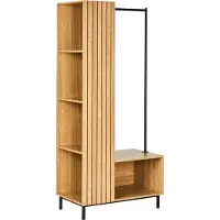 Beliani LEANDRO - Open kast 5 planken - Lichtbruin - MDF