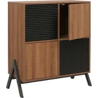 MCW Commode -O40, kast, dressoir, highboard met deuren, opbergvakken, MDF, metaal, melamine, 94x79x40 cm ~ naturel
