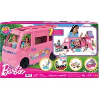 Barbie Droomcamper - Speelset met daktent, barbecue en meer dan 60 accessoires