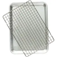 Nordic Ware Naturals Kwartaalschaal met Ovenbestendige Antiaanbakrooster