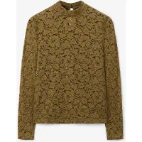 Sissy-Boy Donkergroene kanten top | Maat: XL