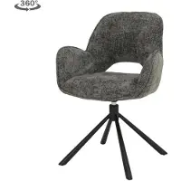 Tower Living Isola Armstoel - charcoal (draaibaar)