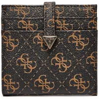 GUESS Kaarthoes Laurel SLG Tab Card Case Brown Logo Zwart