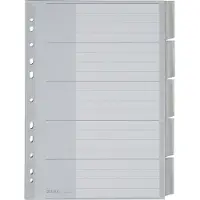 Leitz tabbladen, blanco, A4 breed, 5-delig