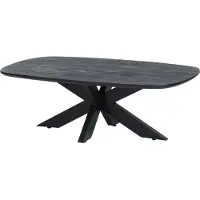 MySons Salontafel Akagi ovaal | hout zwart 120x40x70 cm salontafels | NADUVI