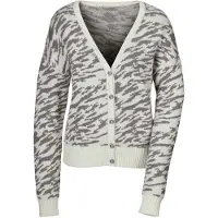MADELEINE Gebreid vest grafiet / wolwit