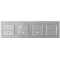 Livolo | Grijs | SR+SR+SR+SR | Slide-Dimmer | Wisselschakelaar | Smart
