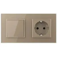 Livolo Wipschakelaar | Wandcontactdoos | Aan/Uit | | Goud