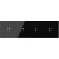 Livolo | Zwart | 1+1+1+1 | Puls | 12 of 24V DC | Schakelaar - Bekijk