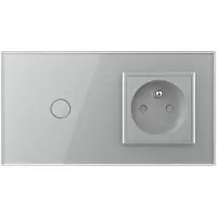Livolo Wandcontactdoos | France | Schakelaar | Aan/Uit | Grijs |