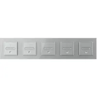 Livolo | Grijs | SR+SR+SR+SR+SR | Slide-Dimmer | Wisselschakelaar |