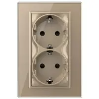Livolo Wandcontactdoos | Dubbel goud Stopcontact | 1 inbouwdoos | .nl