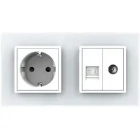Livolo | Wit | SR+SR | Wandcontactdoos | Telefoon | TV - Bekijk hier!