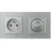 Livolo Bluetooth Speaker | Wandcontactdoos France | Grijs | .nl