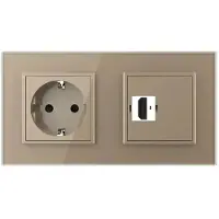 Livolo | Goud | SR+SR | Wandcontactdoos | HDMI aansluiting |