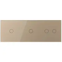 Livolo | Goud | 1+1+2 | Aan/Uit | 12 of 24V DC | Schakelaar - Bekijk