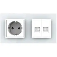 Livolo | Wit | SR+SR | Wandcontactdoos | Netwerk | Telefoon - Bekijk